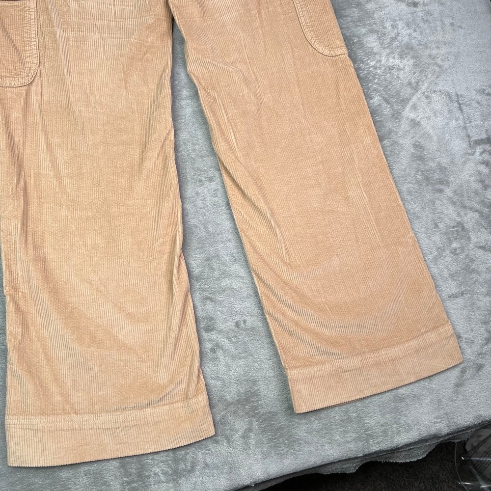 American Eagle Jeans Womens 00 Tan Corduroy Super High Rise Wide Leg Baggy Cargo - Picture 16 of 16